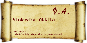 Vinkovics Attila névjegykártya