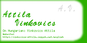 attila vinkovics business card